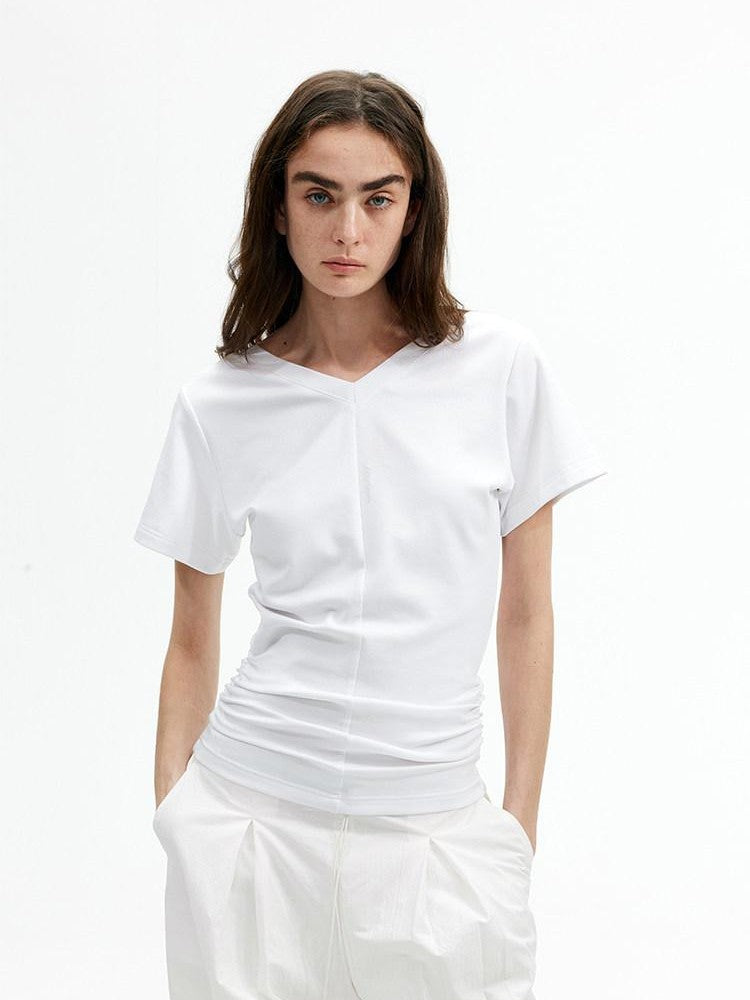 AFTADAWN V-neck Reversible Ruched Waist Tricolor Women&