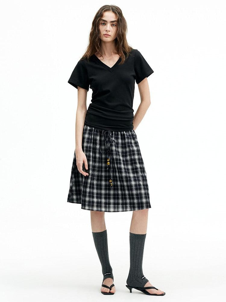 AFTADAWN V-neck Reversible Ruched Waist Tricolor Women&