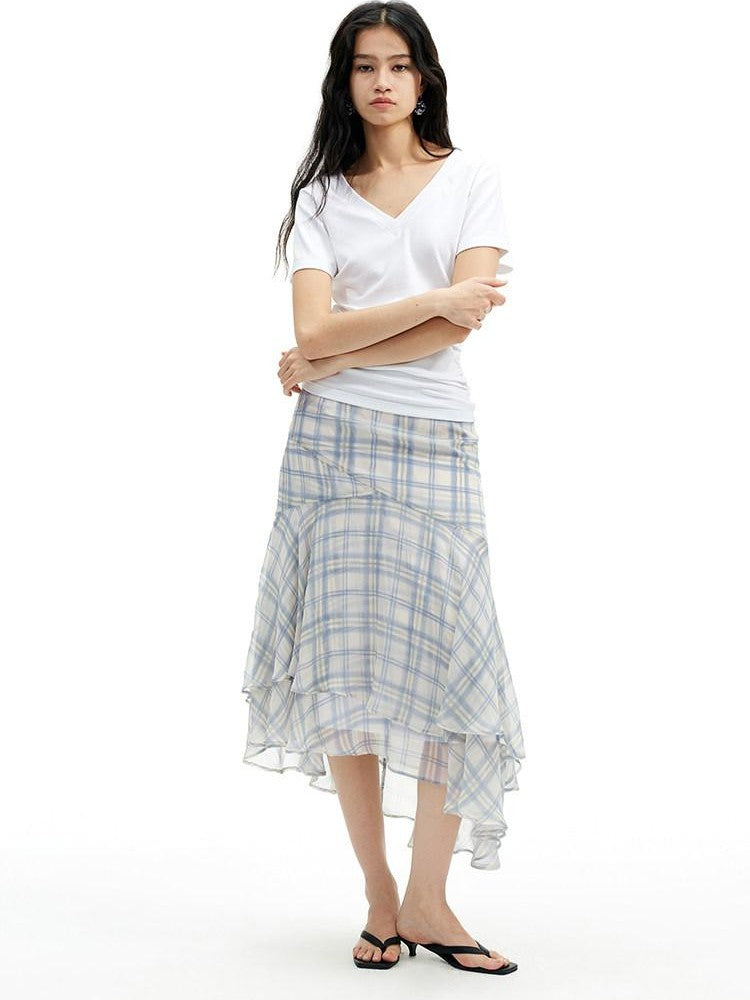 AFTADAWN V-neck Reversible Ruched Waist Tricolor Women&