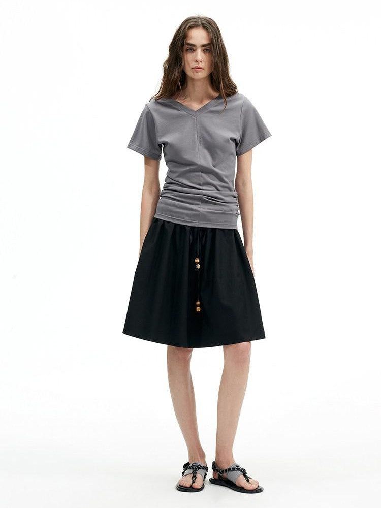 AFTADAWN V-neck Reversible Ruched Waist Tricolor Women&