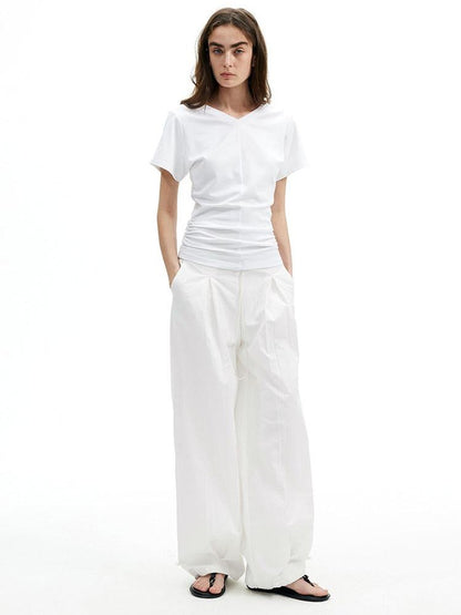 AFTADAWN V-neck Reversible Ruched Waist Tricolor Women&