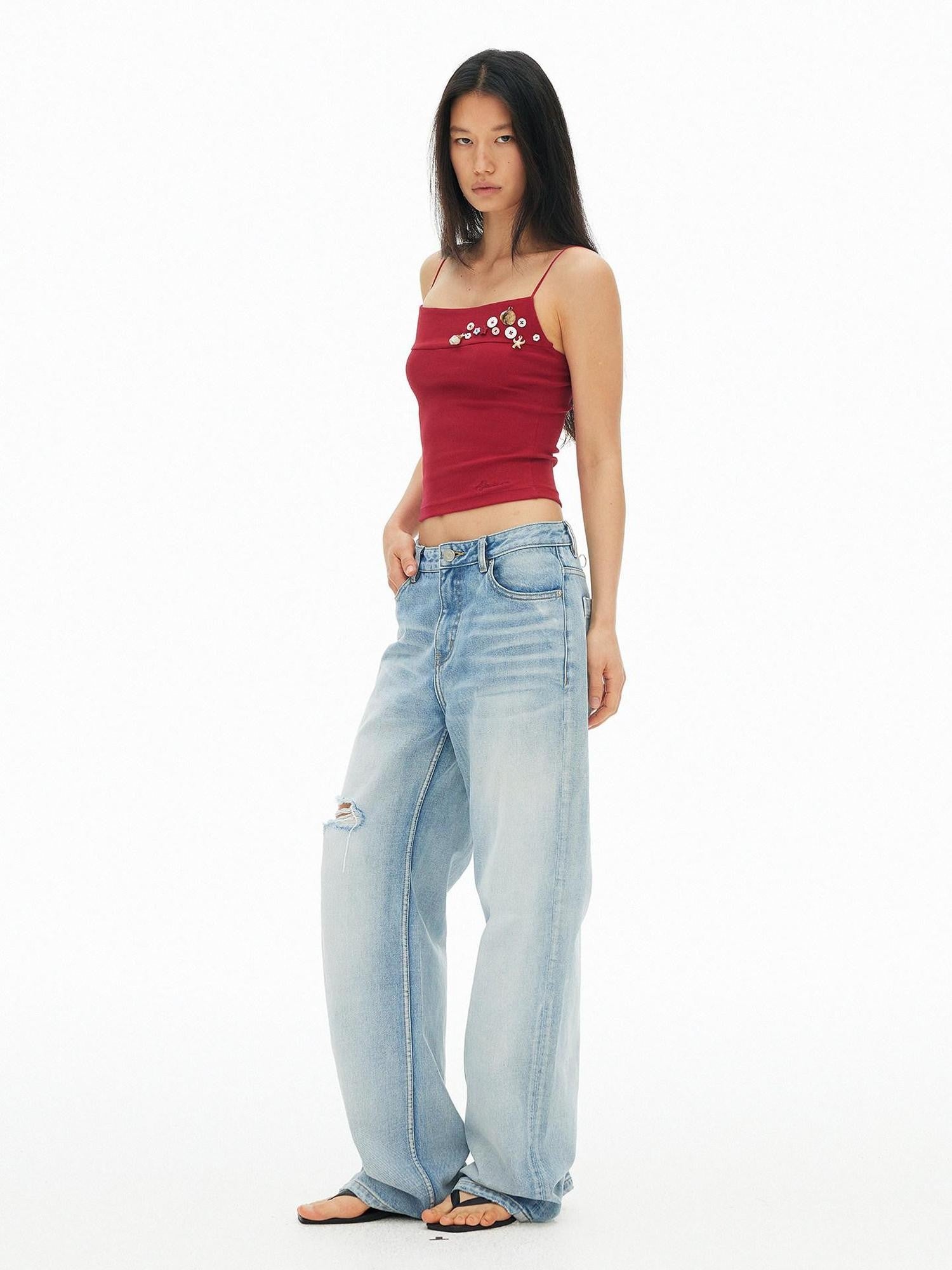 AFTADAWN Vertical Ribbed Shell Button Women&