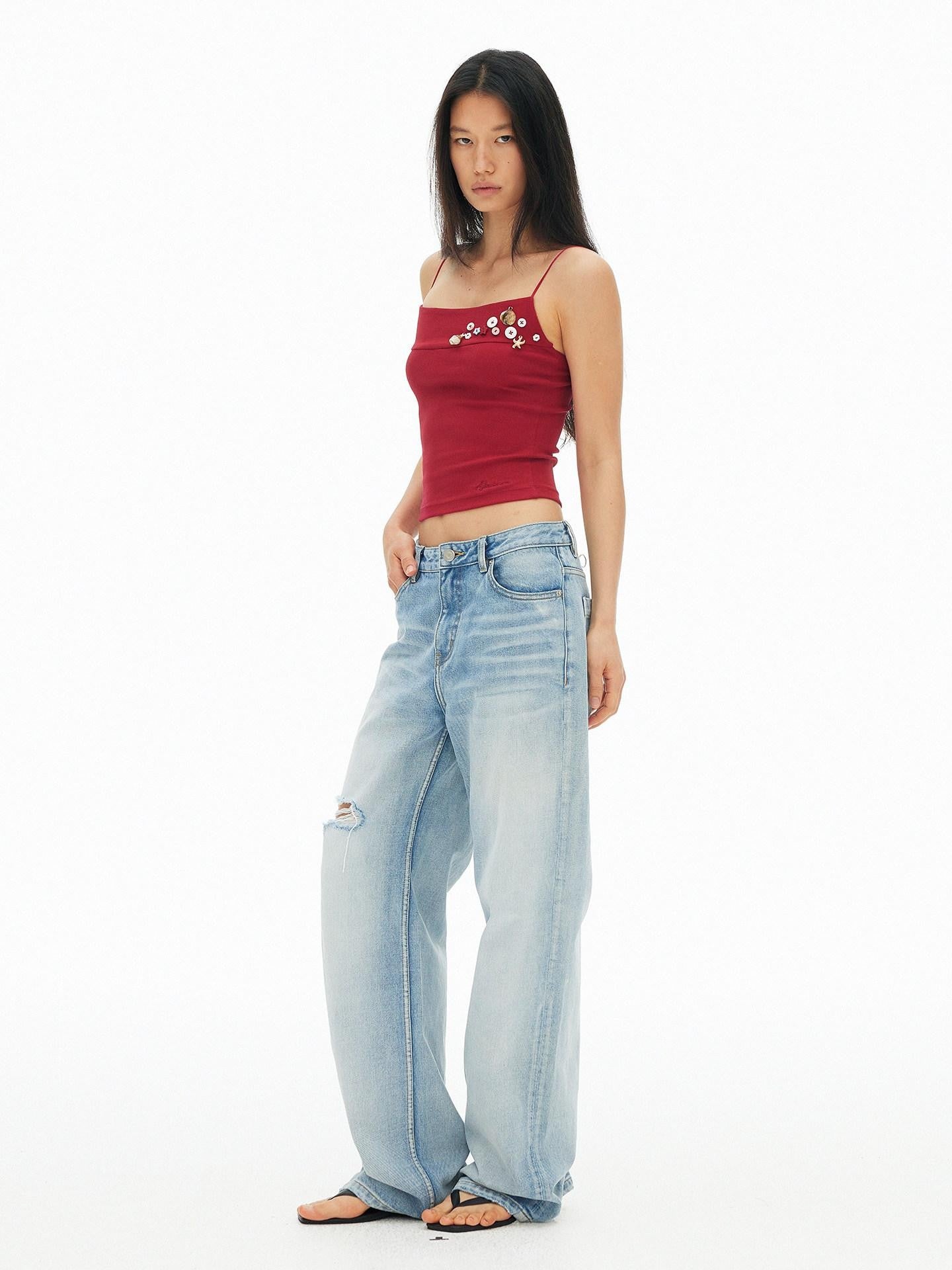AFTADAWN Vertical Ribbed Shell Button Women&