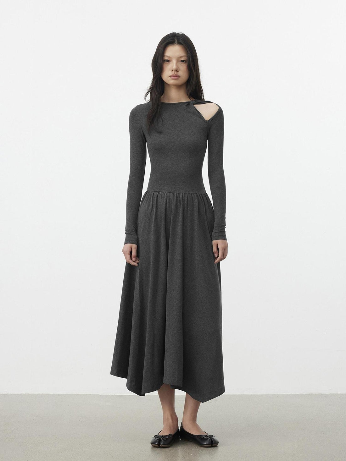 AFTADAWN Vintage Cutout Tie Waist Off Shoulder Women&