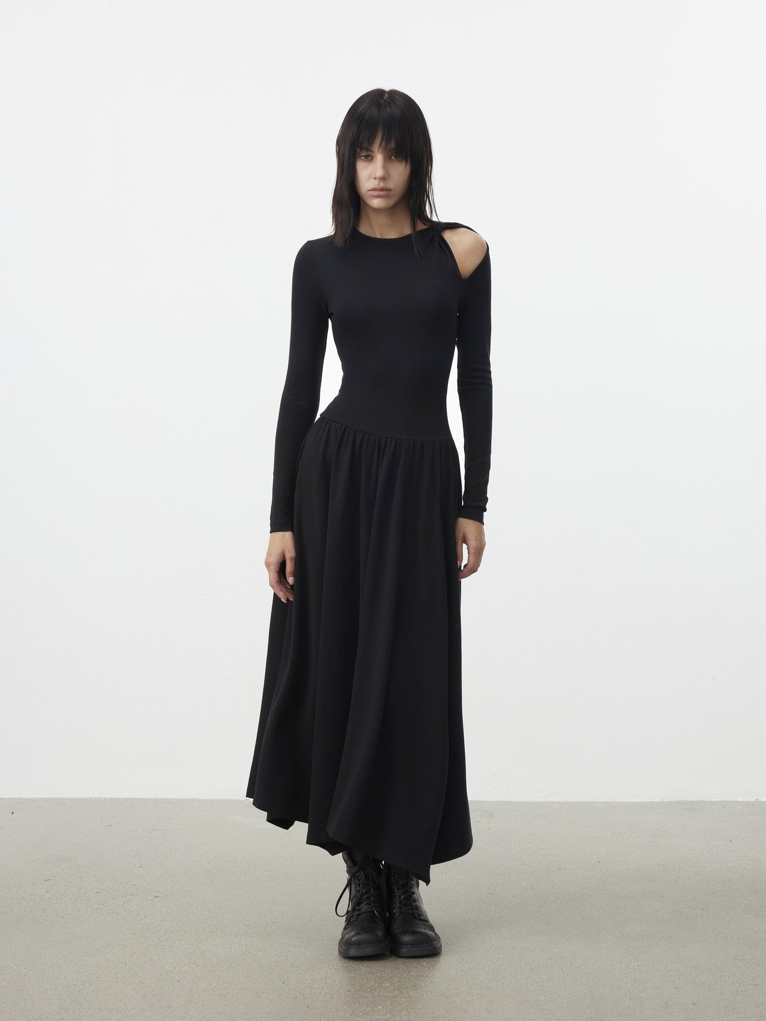 AFTADAWN Vintage Cutout Tie Waist Off Shoulder Women&