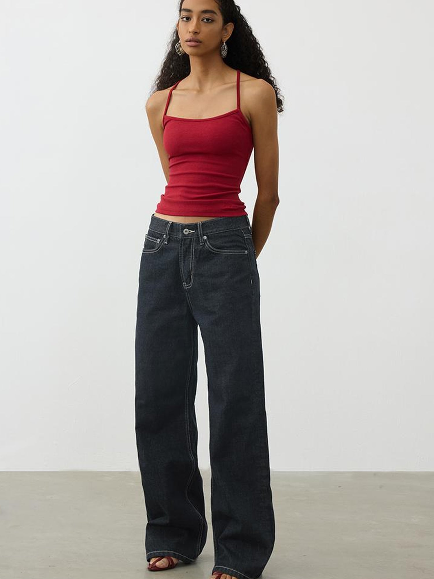 AFTADAWN Vintage Indigo Selvedge Denim Jeans Straight Leg