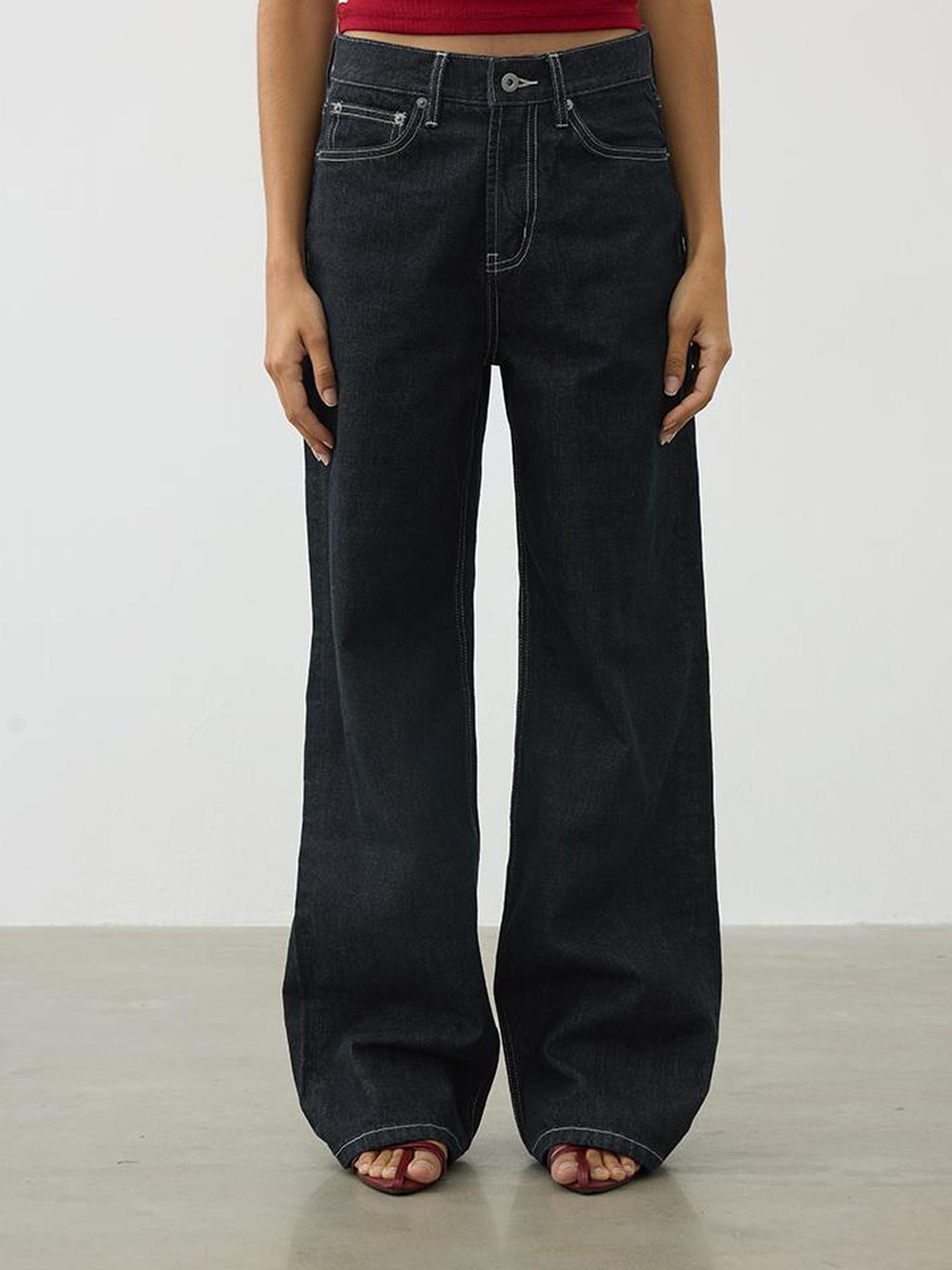 AFTADAWN Vintage Indigo Selvedge Denim Jeans Straight Leg