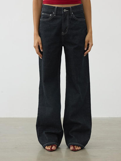 AFTADAWN Vintage Indigo Selvedge Denim Jeans Straight Leg