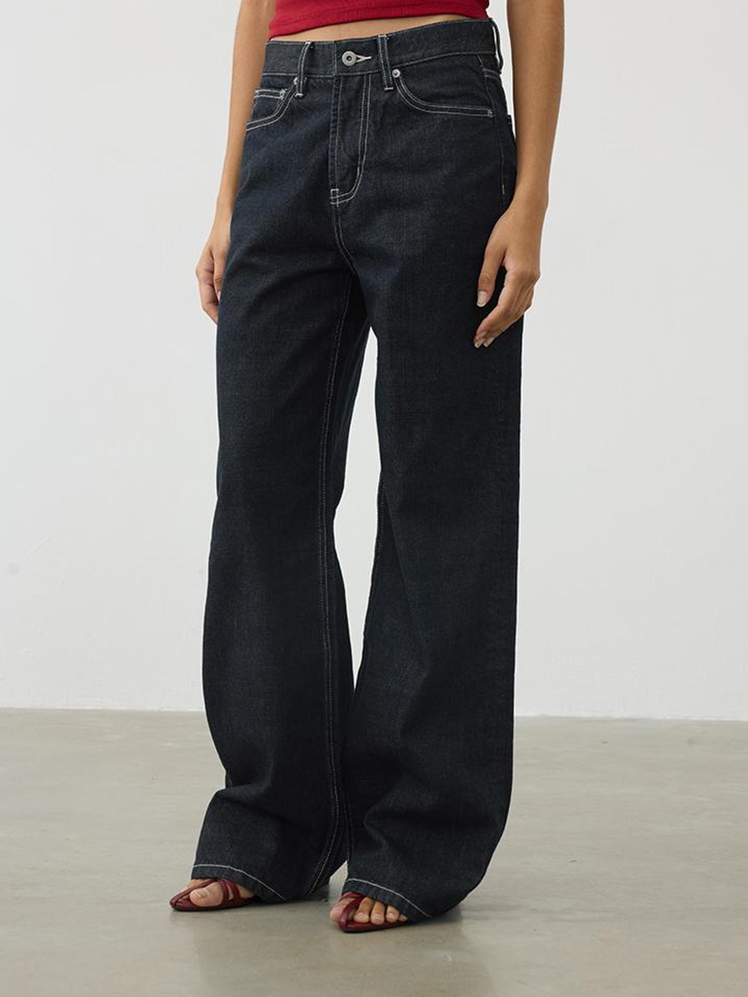 AFTADAWN Vintage Indigo Selvedge Denim Jeans Straight Leg