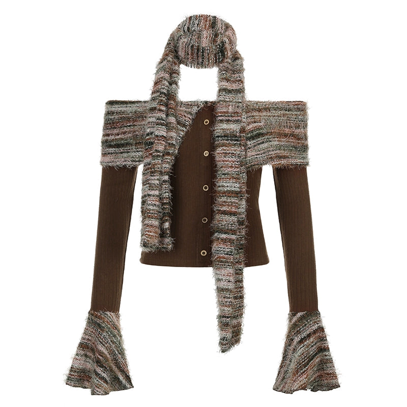 AFTADAWN_Vintage_Striped_Off_Shoulder_Knit_Top_With_Scarf_MISSTT