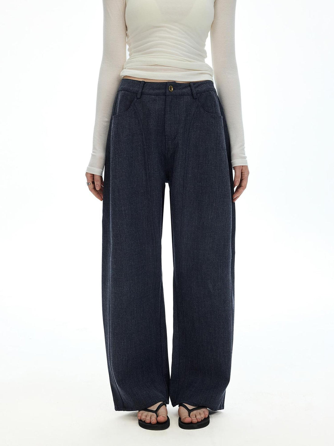 AFTADAWN Vintage Twill Straight Leg Cargo Trousers