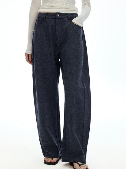 AFTADAWN Vintage Twill Straight Leg Cargo Trousers