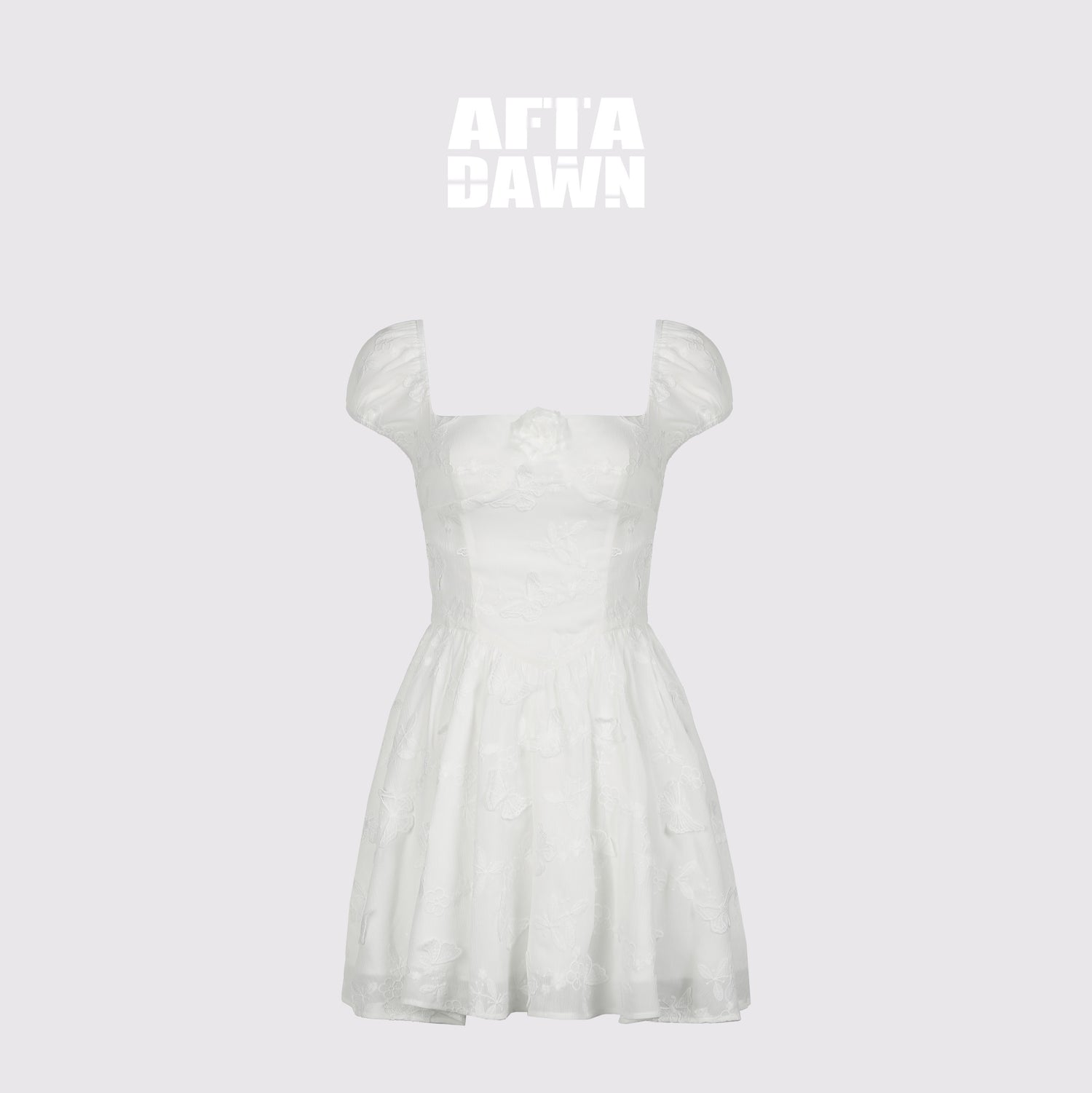 AFTADAWN_White_Butterfly_Jacquard_Embroidered_A_Line_Women&