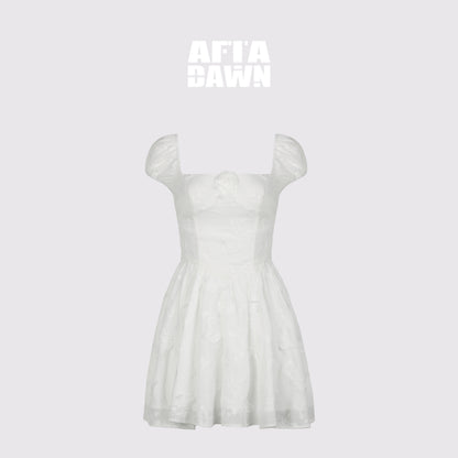 AFTADAWN_White_Butterfly_Jacquard_Embroidered_A_Line_Women&