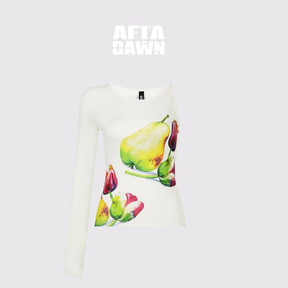 AFTADAWN_White_Floral_Print_Single_Sleeve_Women&