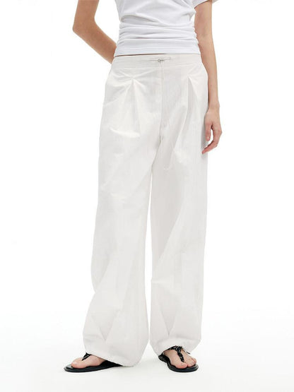 AFTADAWN White Textured Crinkle Pleated Draped Women&
