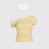 AFTADAWN_Yellow_Striped_Ribbed_Asymmetric_Patchwork_Women&