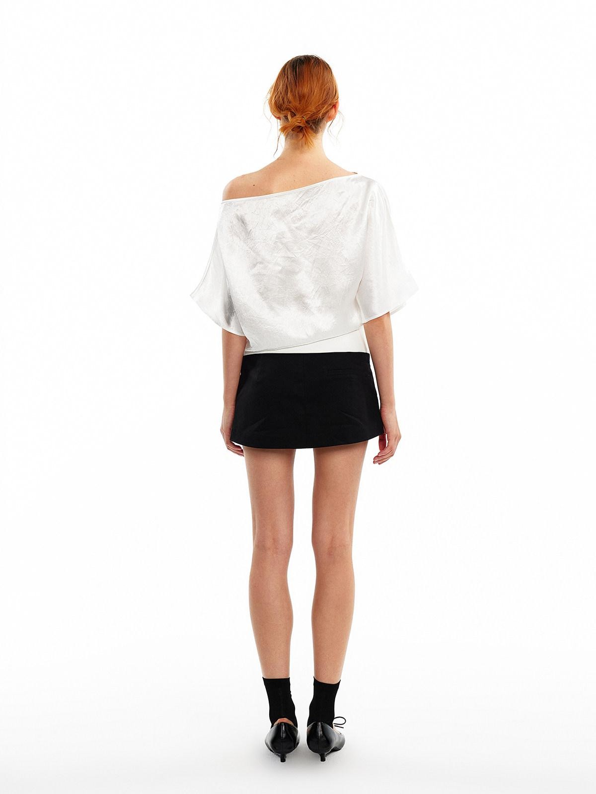 ALINNV Asymmetric Slanted Neck Batwing Women&
