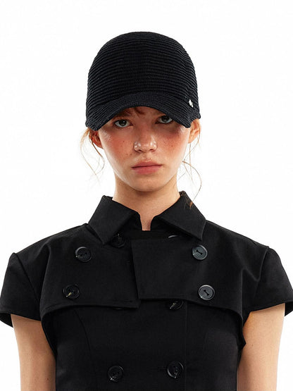 ALINNV Black And Off White Two Colors Wide Brim Women&