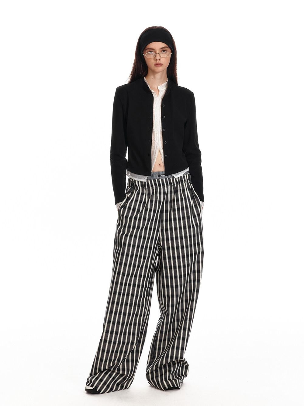ALINNV Black Faux Two Piece Lace Knit Women&