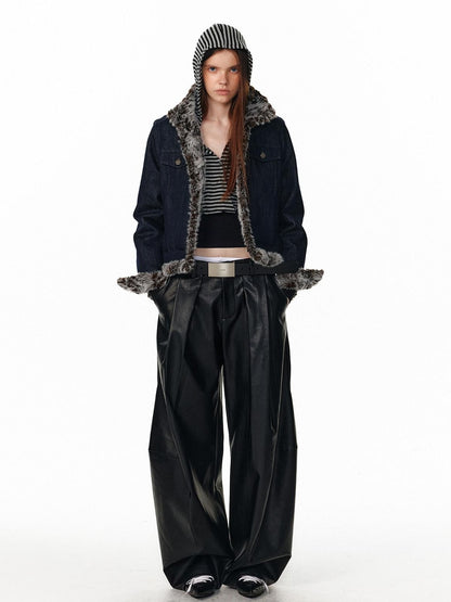 ALINNV Black Utility Knife Cut Natural Waist Streetwear Women&