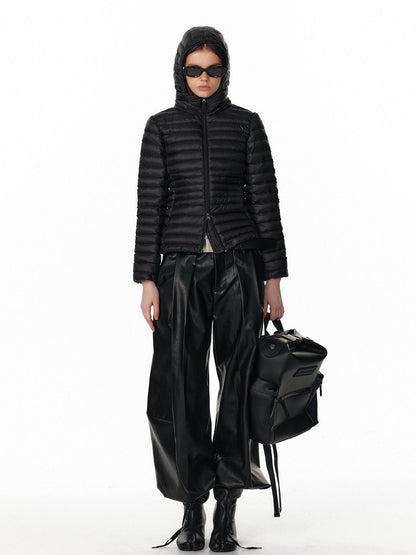 ALINNV Black Utility Knife Cut Natural Waist Streetwear Women&