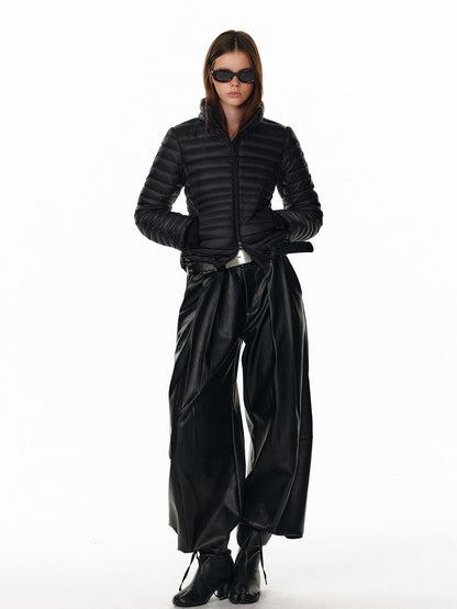 ALINNV Black Utility Knife Cut Natural Waist Streetwear Women&