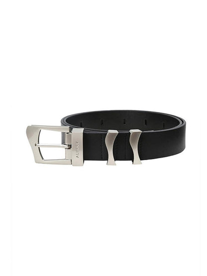 ALINNV Black Wavy Irregular Zinc Alloy Buckle Women&