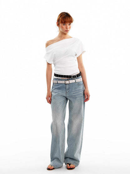 ALINNV Black White Reversible Lace Stretch Cropped Slim Women&