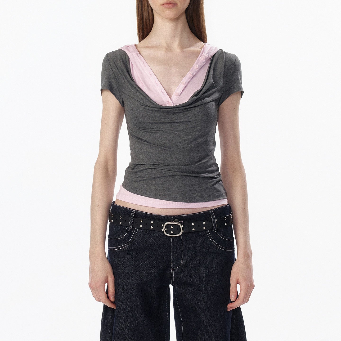 ALINNV_Colorblock_Spliced_Layered_Hooded_Slimming_Women&