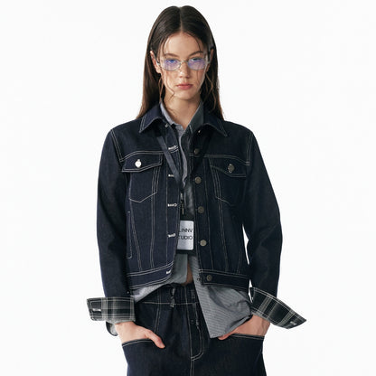 ALINNV_Contrast_Stitch_Colorblock_Short_Lapel_Slimming_Women&