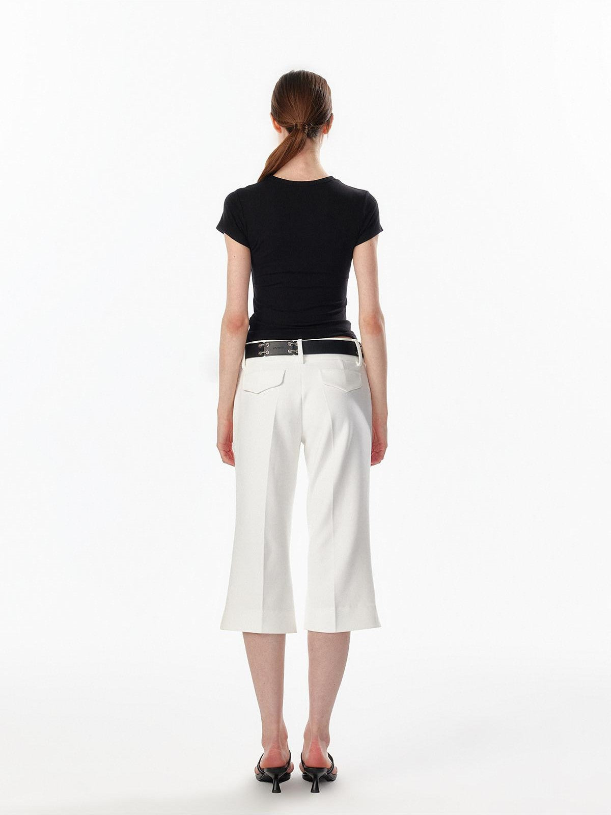ALINNV Cropped Hourglass Slim Fit Crew Neck Women&