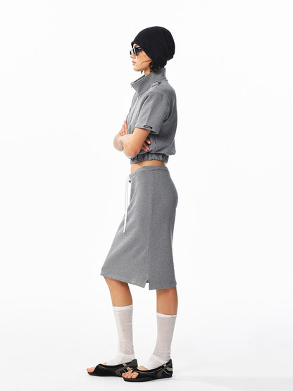 ALINNV Drawstring Straight Hem Cotton Women&