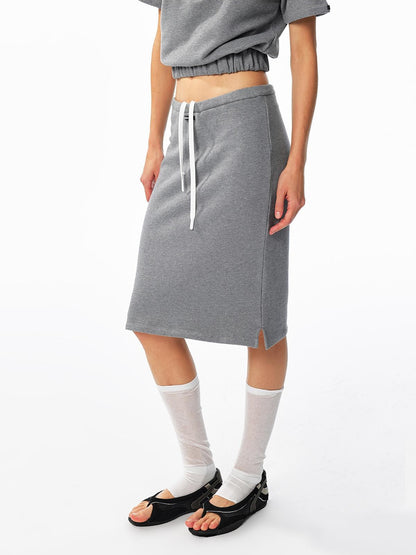 ALINNV Drawstring Straight Hem Cotton Women&