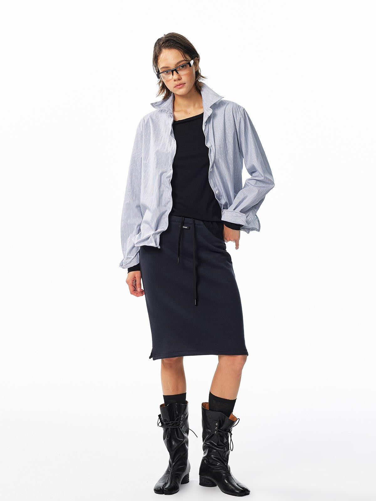 ALINNV Drawstring Straight Hem Cotton Women&