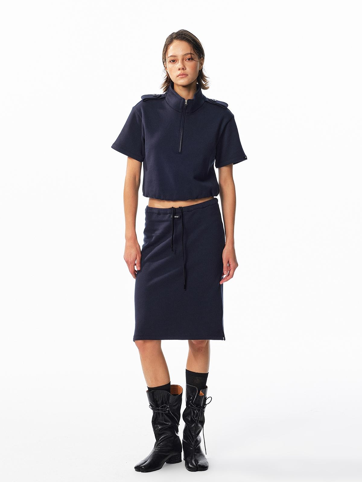 ALINNV Drawstring Straight Hem Cotton Women&