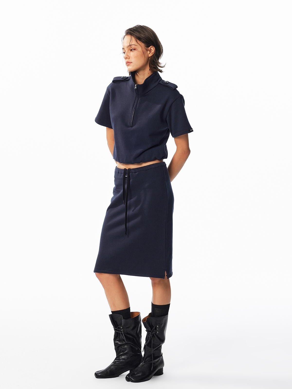 ALINNV Drawstring Straight Hem Cotton Women&