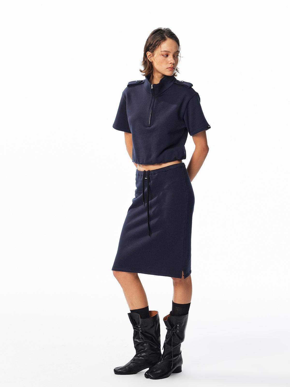 ALINNV Drawstring Straight Hem Cotton Women&