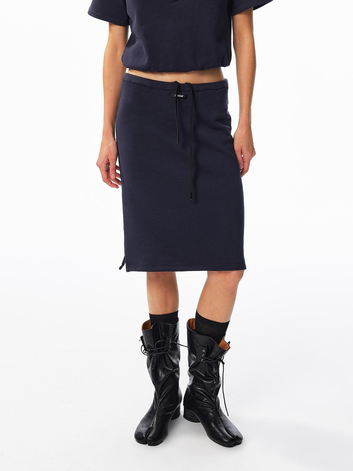 ALINNV Drawstring Straight Hem Cotton Women&