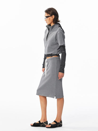 ALINNV Drawstring Straight Hem Cotton Women&