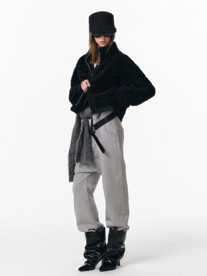 ALINNV Drop Crotch Loose Semi Elastic Waist Women&