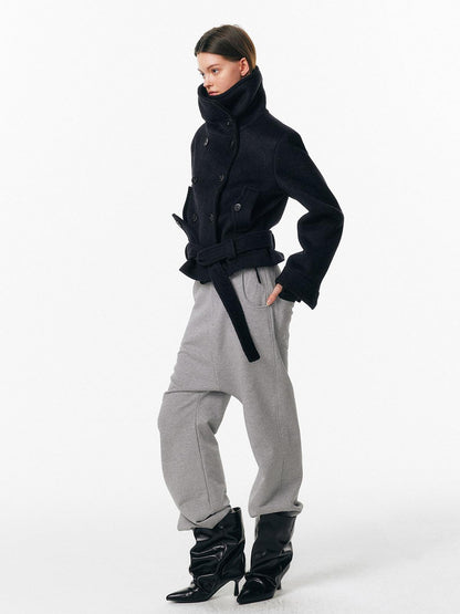 ALINNV Drop Crotch Loose Semi Elastic Waist Women&