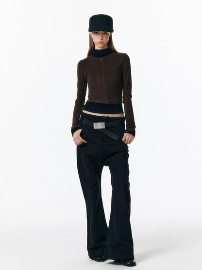 ALINNV Drop Crotch Loose Semi Elastic Waist Women&