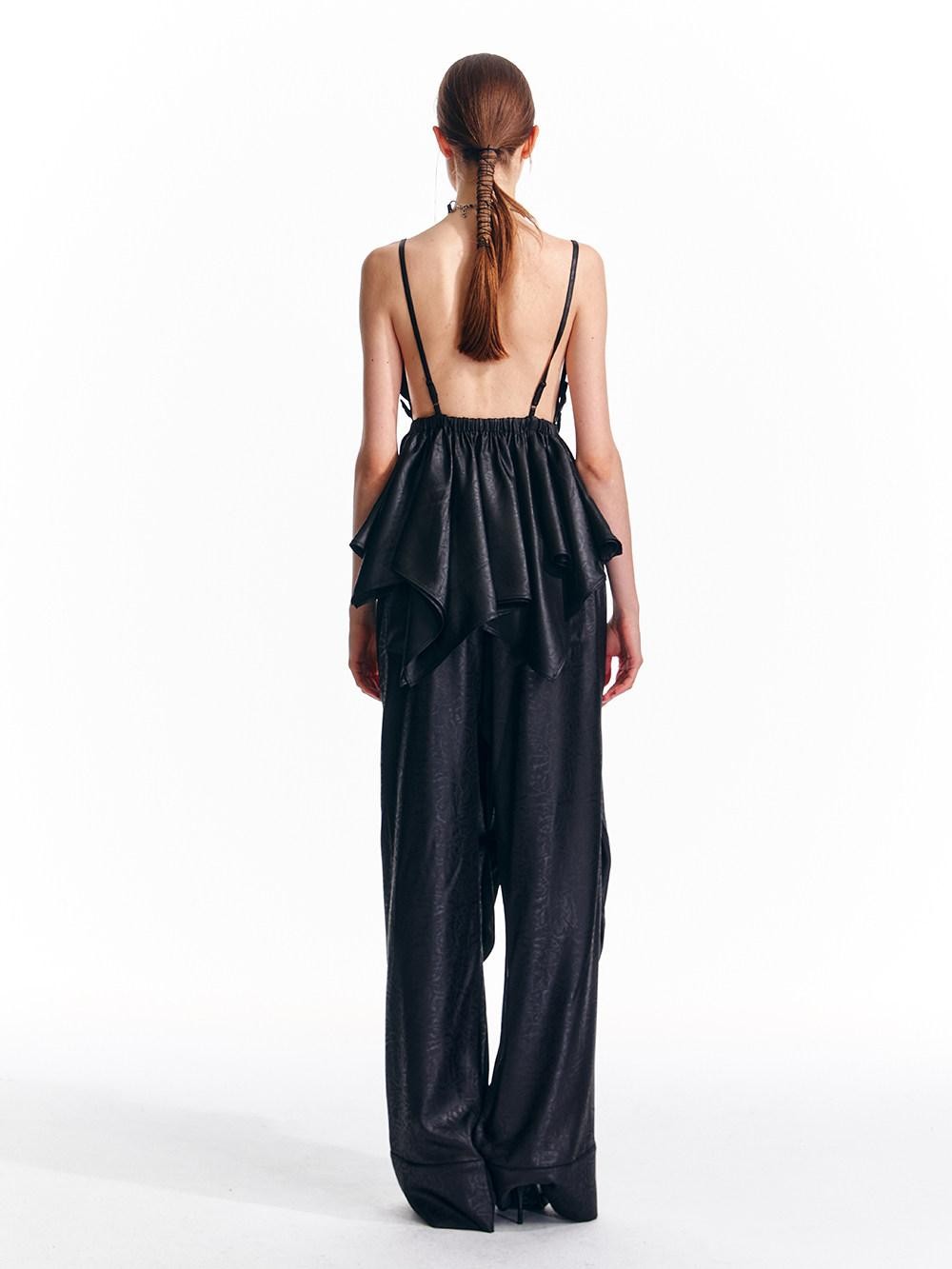 ALINNV Flared Hem Bow V-neck Loose Original Design Women&