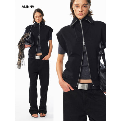 ALINNV_Fleece_Lined_Fly_Sleeve_Stand_Collar_Zip_Up_Loose_Women&