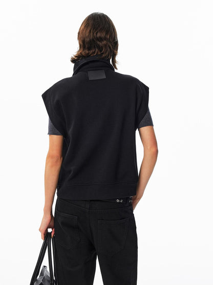 ALINNV Fleece Lined Fly Sleeve Stand Collar Zip Up Loose Women&