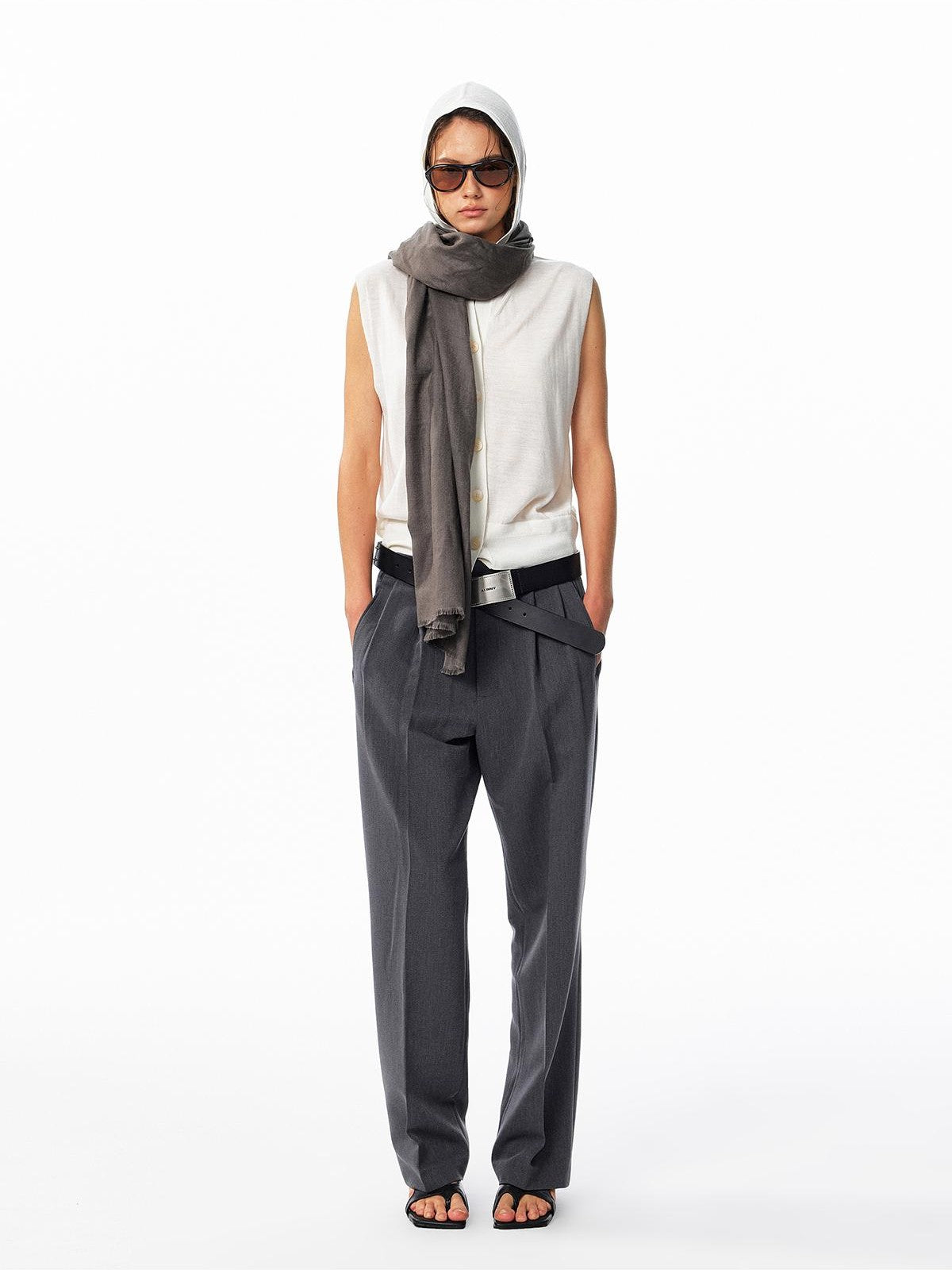 ALINNV Hooded Button Front Wool Blend Women&