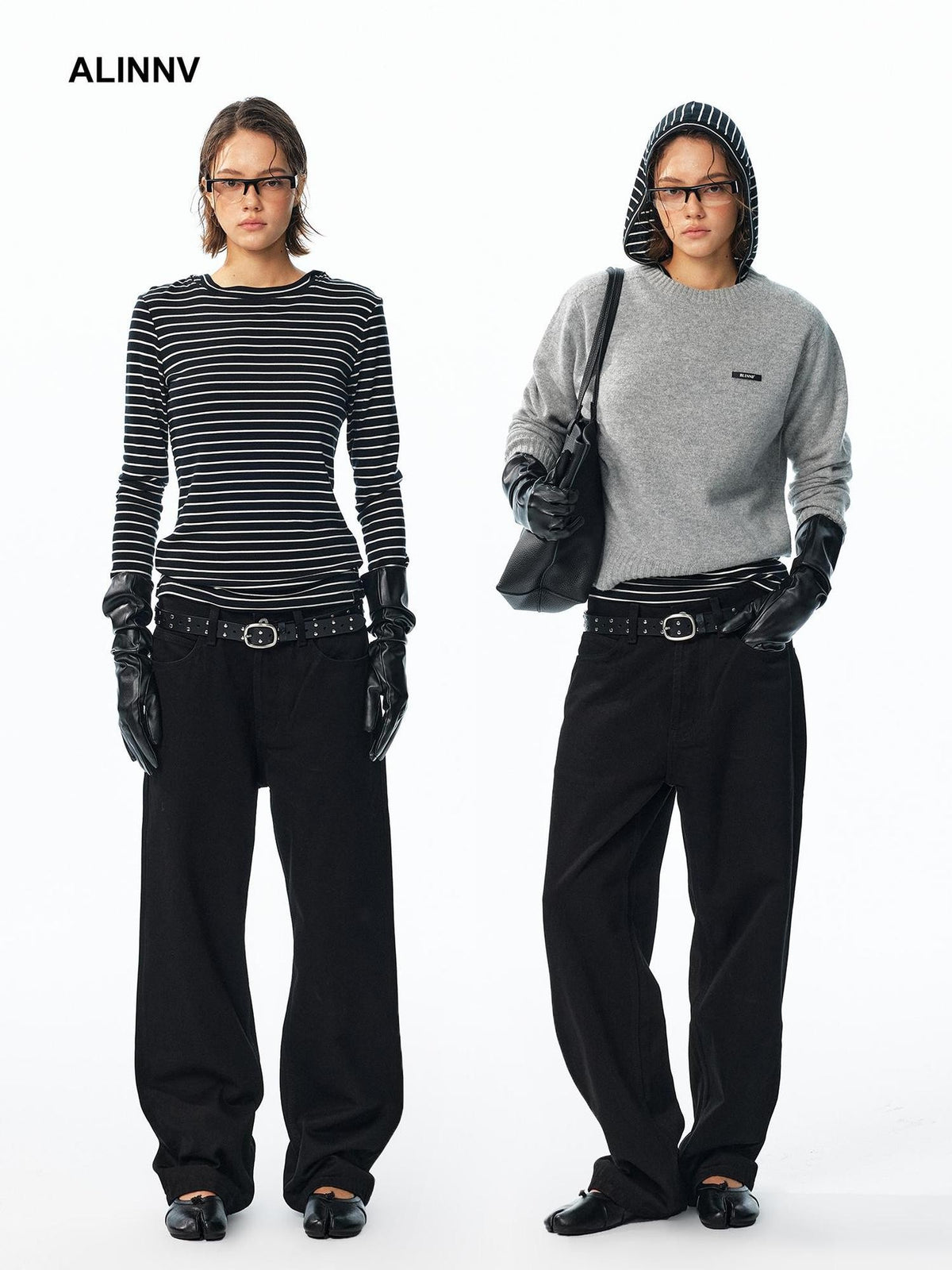ALINNV Hooded Wool Blend Women&