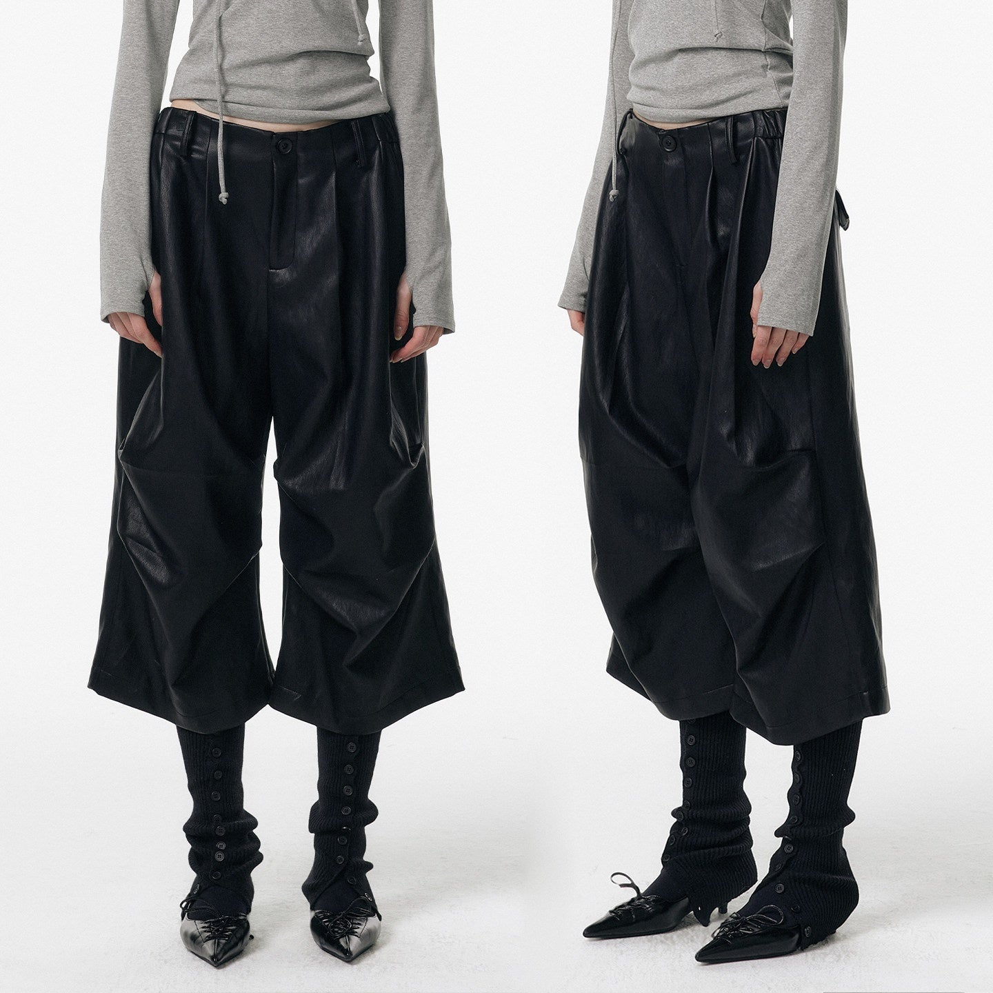 ALINNV_Irregular_Pleats_Curved_Hem_Woven_Texture_Button_Detail_Women&