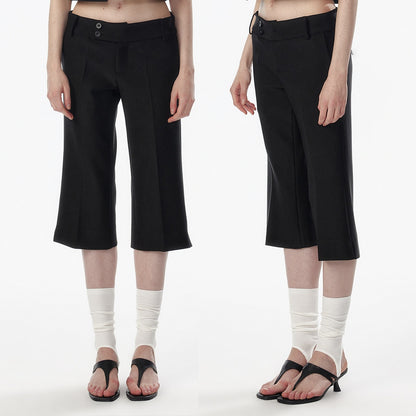 ALINNV_Ivory_Button_Trim_Low_Waist_Slim_Straight_Hem_Slit_Women&